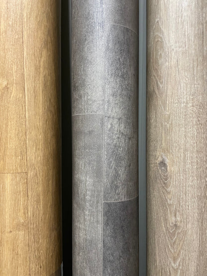 Donkergrijs Tegellook Vinyl Restant | 2,55x4,00mtr