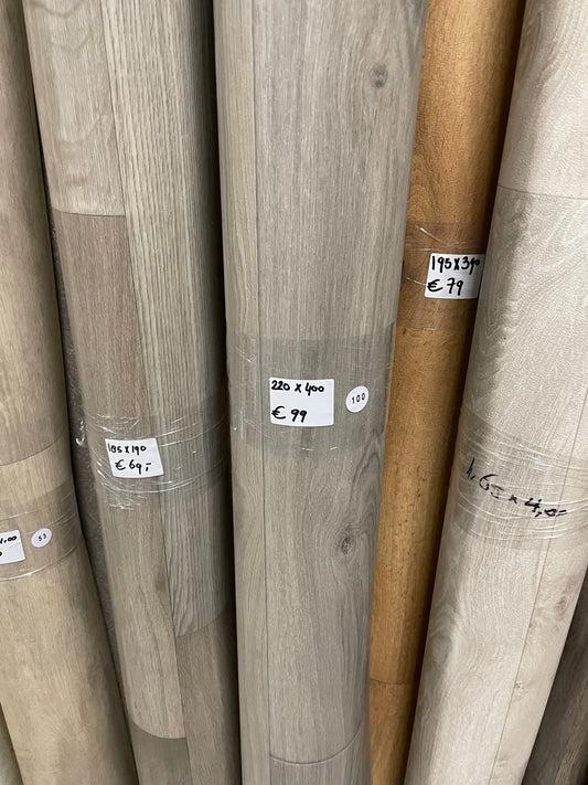 Bruin Eiken Vinyl Restpartij | 2,20x4,00mtr