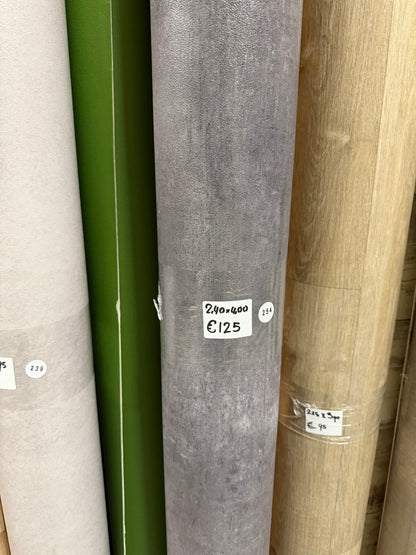 Industrieel Betonlook Vinyl Restpartij | 2,40x4,00mtr