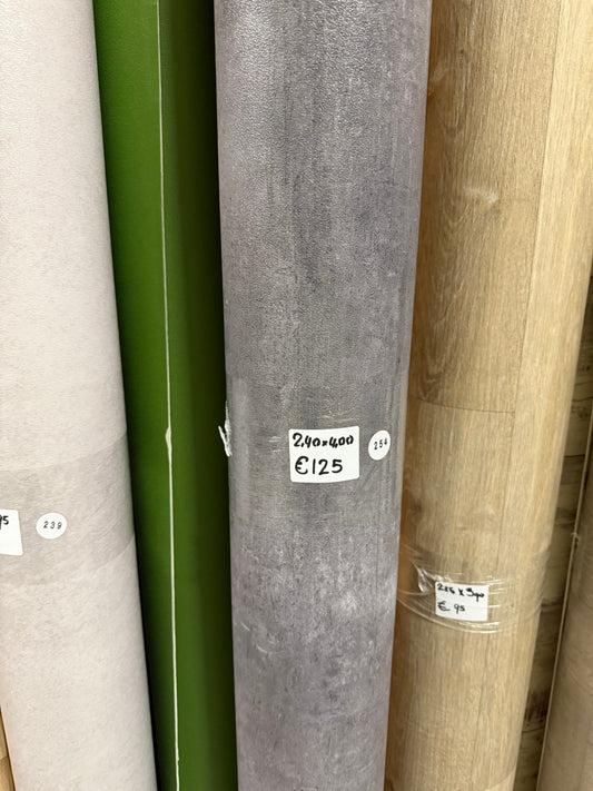 Industrieel Betonlook Vinyl Restpartij | 2,40x4,00mtr