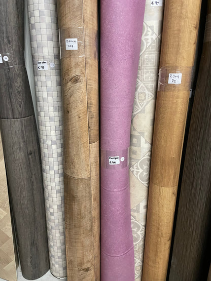 Roze Betonlook Vinyl Restpartij |2,30x4,00mtr
