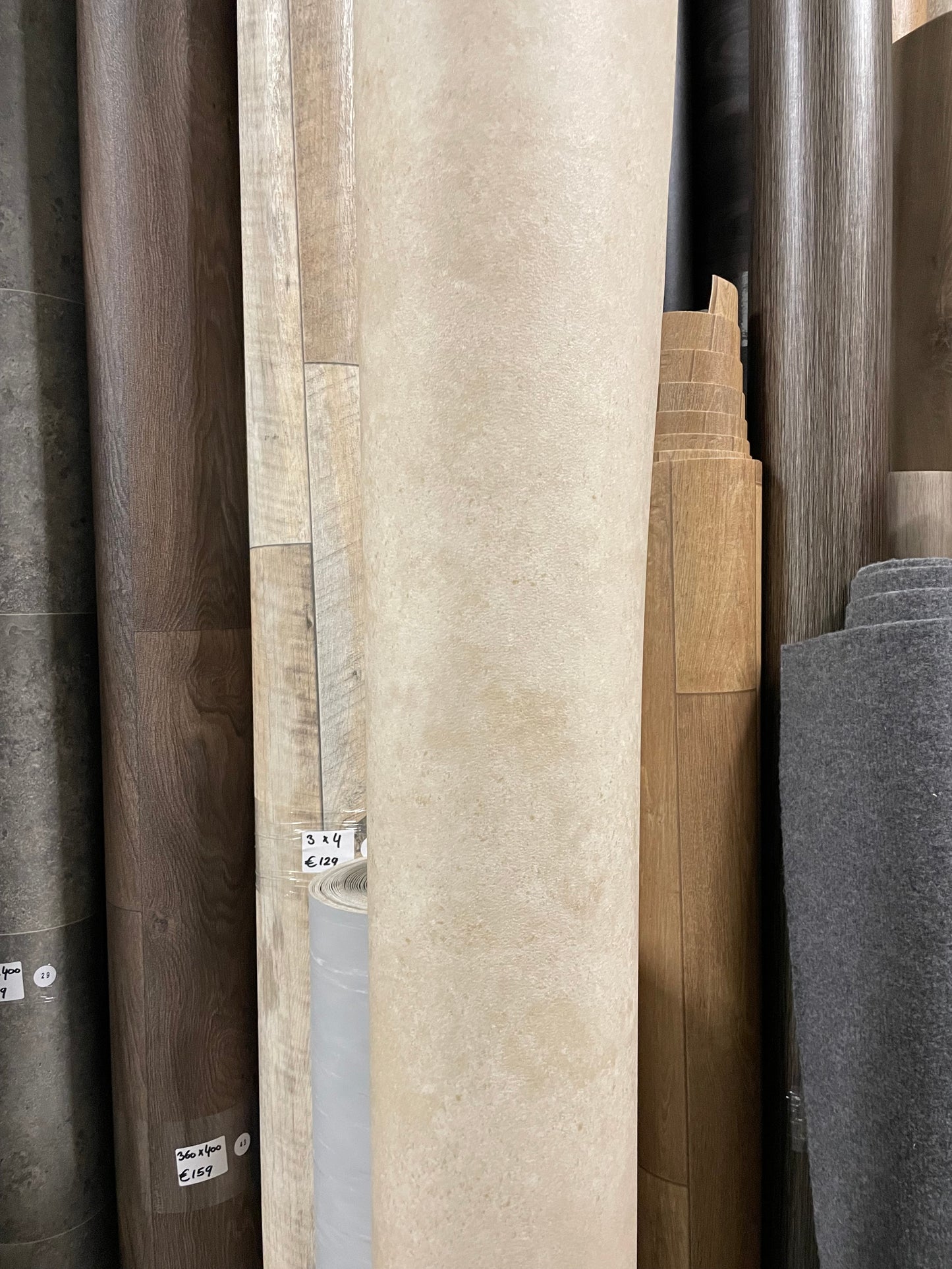 Beige Betonlook Vinyl Restpartij | 2,35x4,00mtr - Vinylrestpartij.nl 