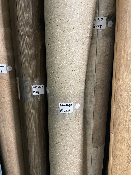 Beige Granietlook Vinyl Restpartij | 3,00x3,90mtr - Vinylrestpartij.nl 