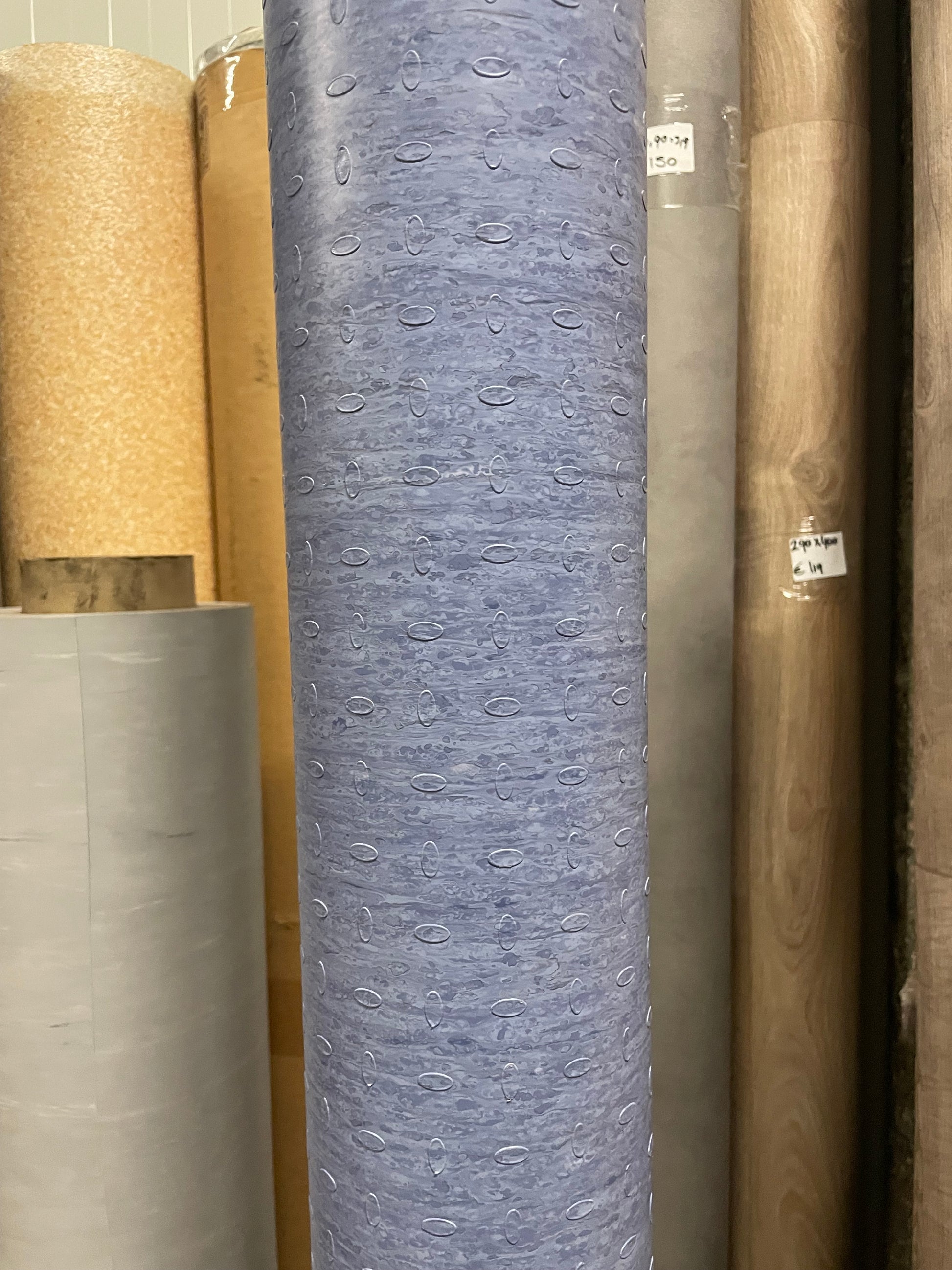 Blauw Project Vinyl Restpartij | 1,90x2,00mtr - Vinylrestpartij.nl 