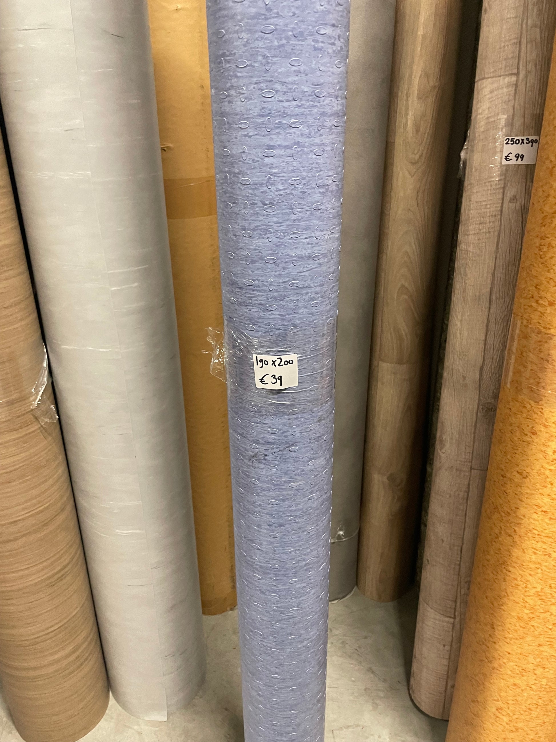 Blauw Project Vinyl Restpartij | 1,90x2,00mtr - Vinylrestpartij.nl 