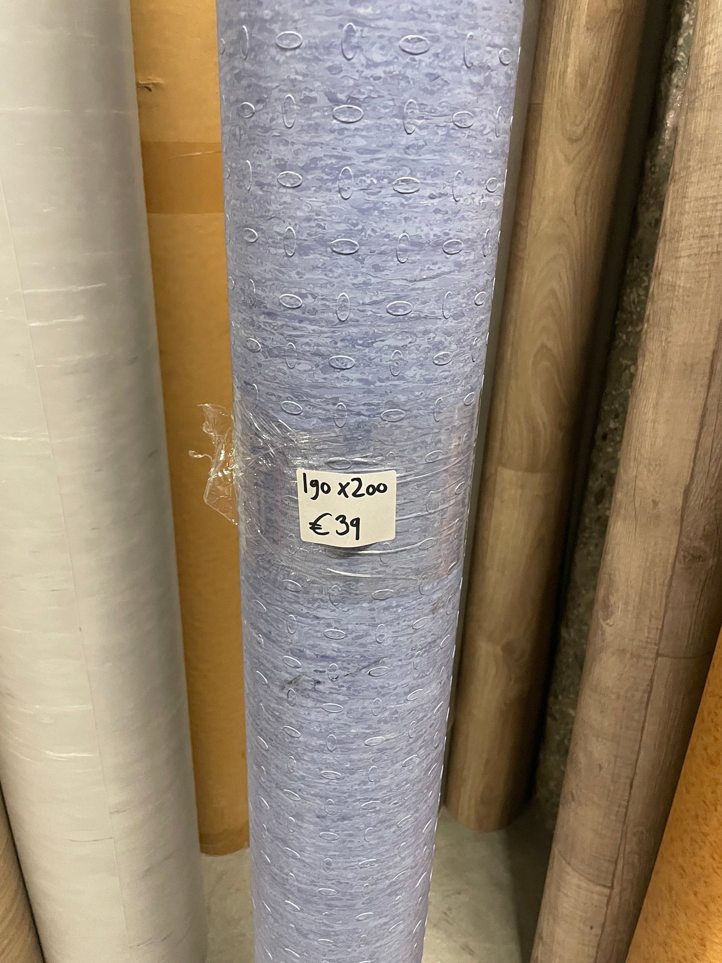 Blauw Project Vinyl Restpartij | 1,90x2,00mtr - Vinylrestpartij.nl 