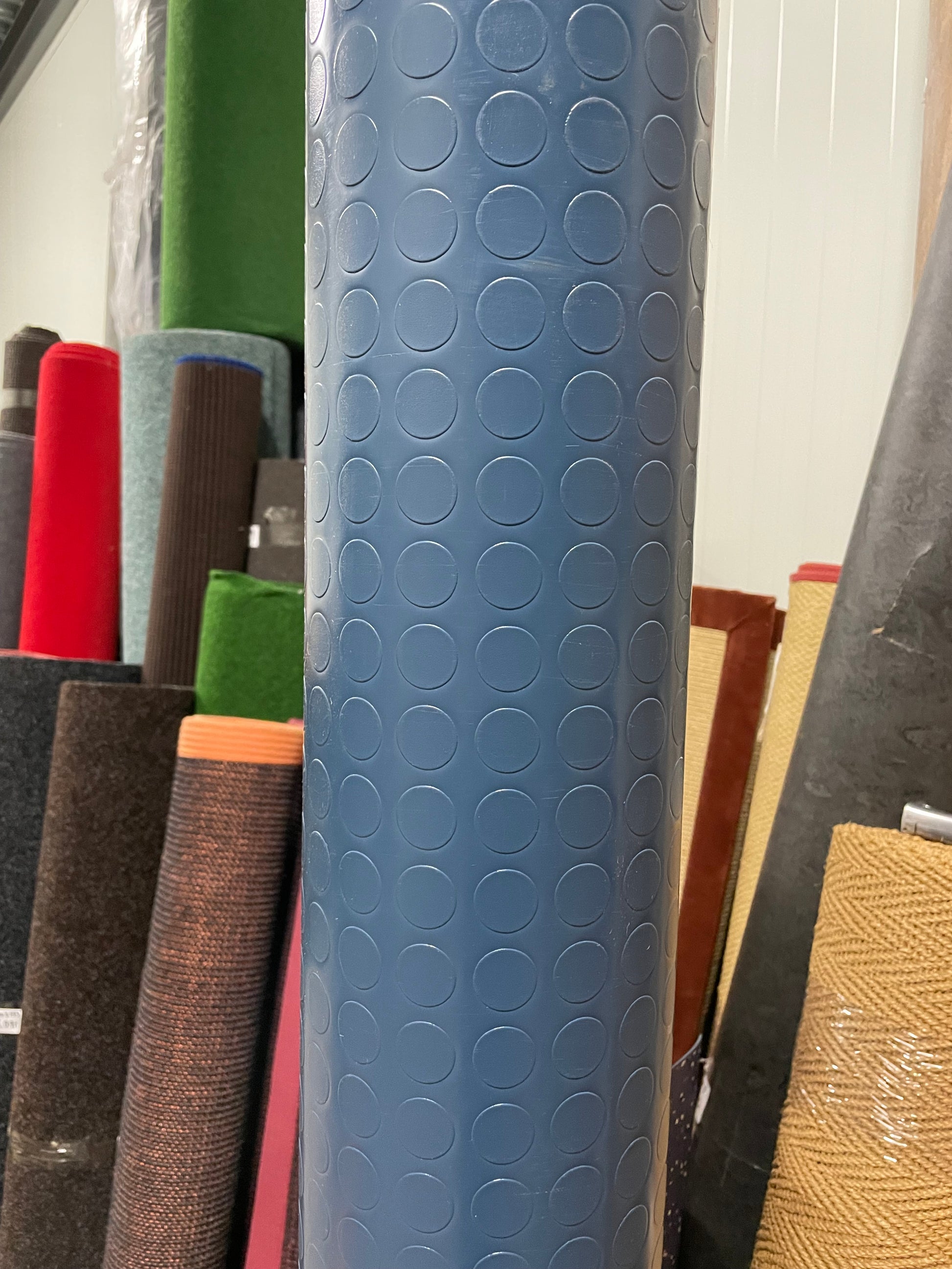 Blauw met Motief Project Vinyl Restpartij | 2,00x7,80mtr - Vinylrestpartij.nl 