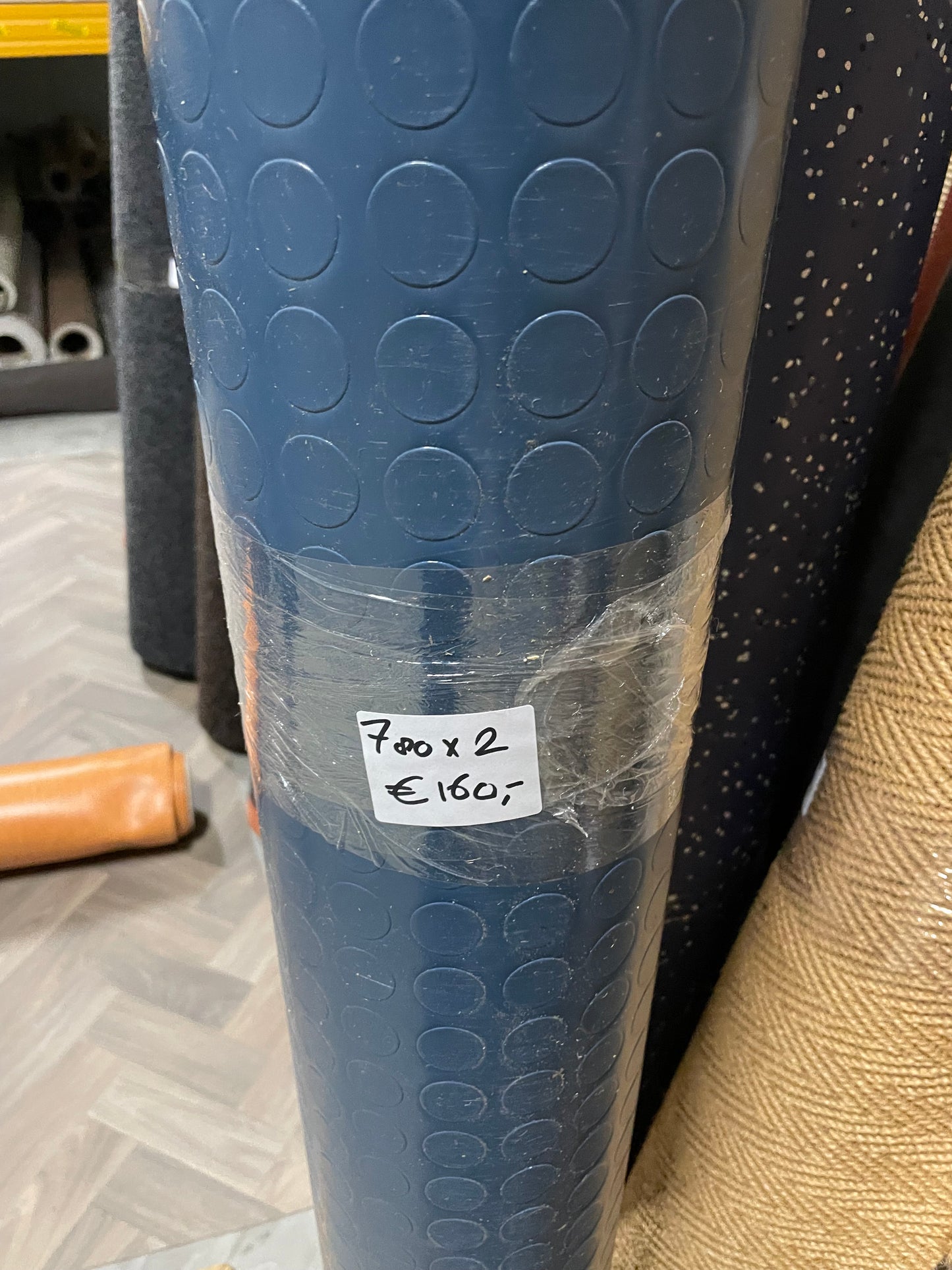 Blauw met Motief Project Vinyl Restpartij | 2,00x7,80mtr - Vinylrestpartij.nl 
