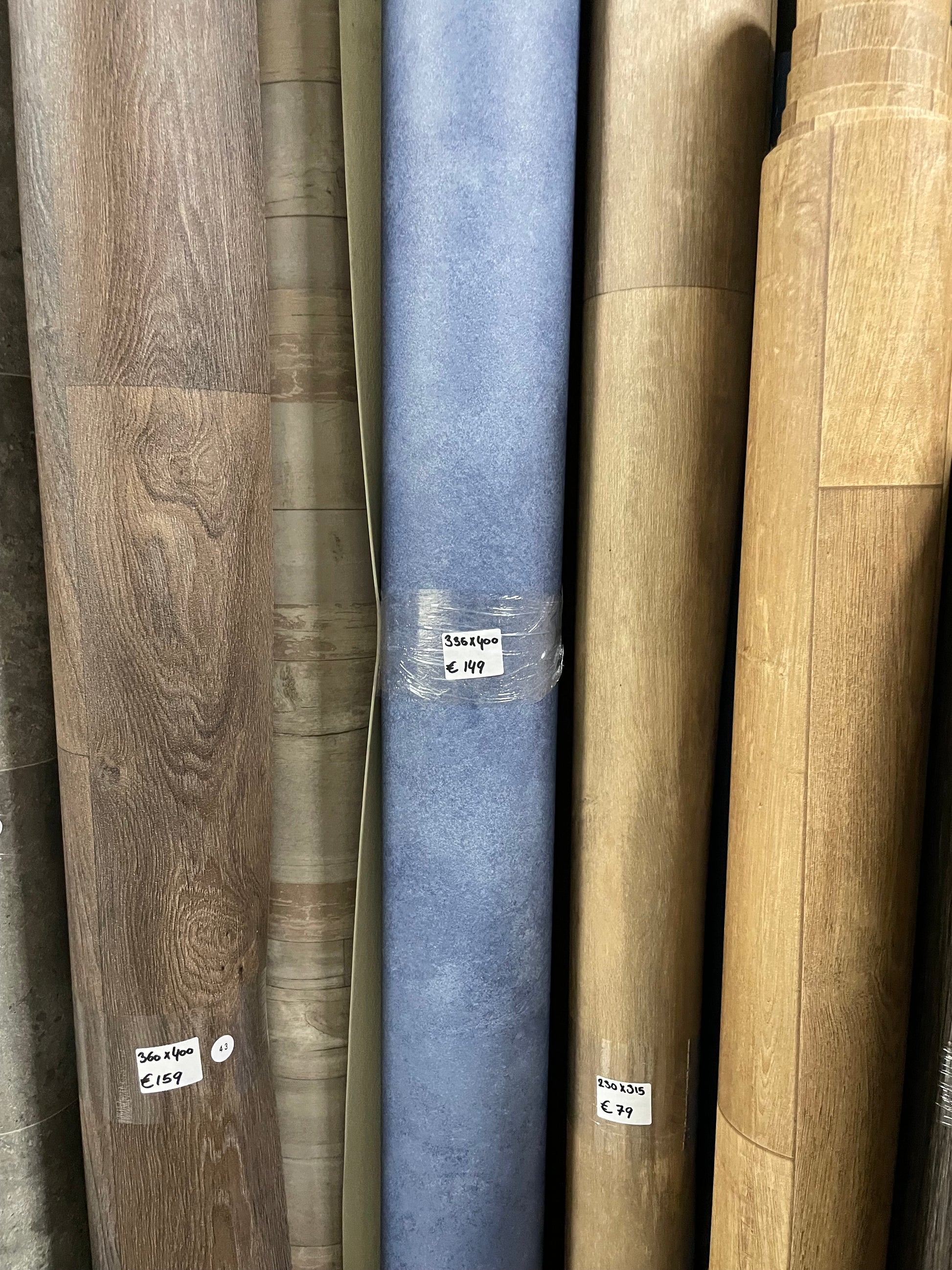 Blauwe Betonlook Project Vinyl Restpartij | 3,35x4,00mtr - Vinylrestpartij.nl 