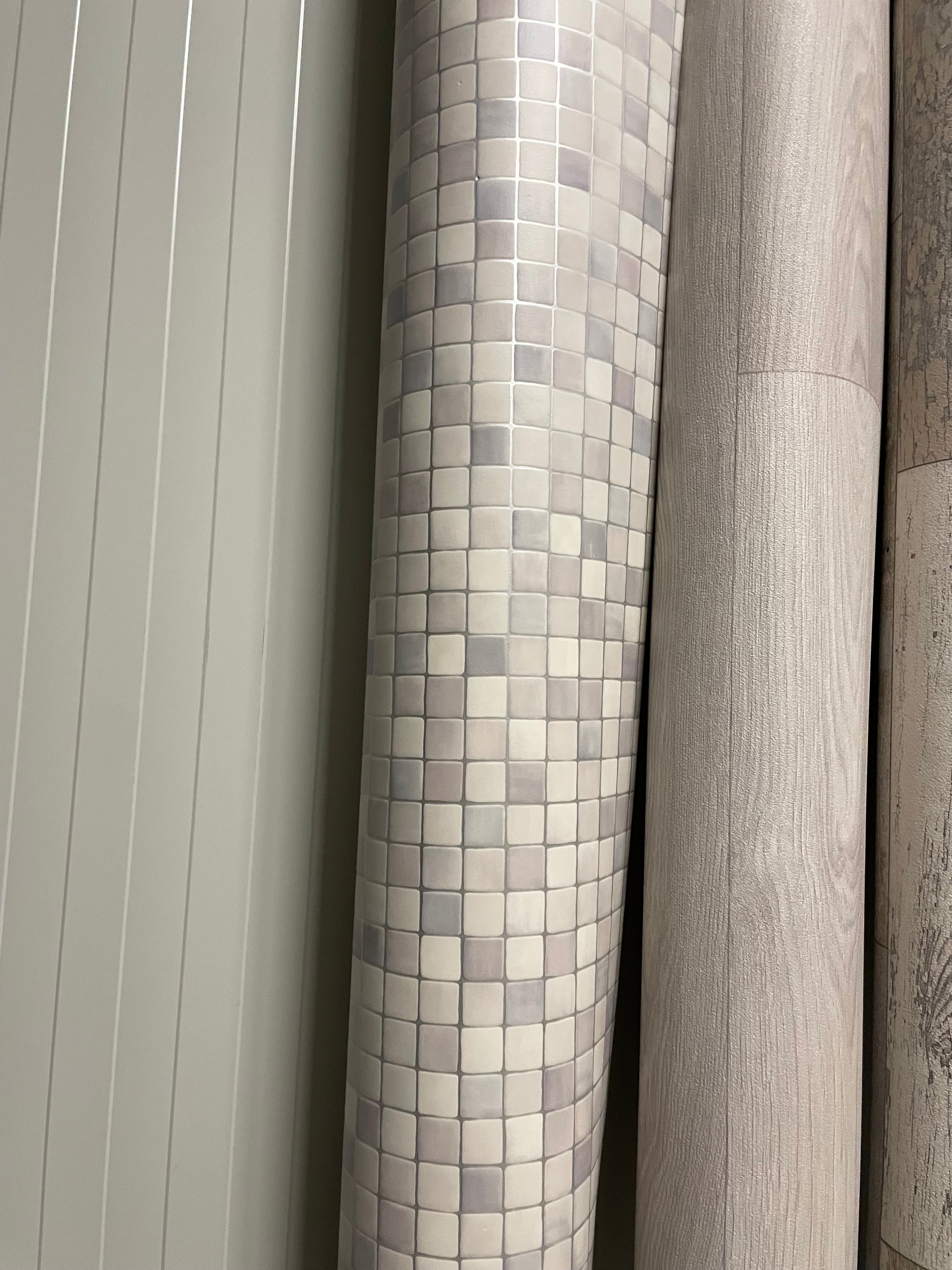 Blauwe Tegeltjes Vinyl Restpartij |3,25x4,00mtr - Vinylrestpartij.nl 