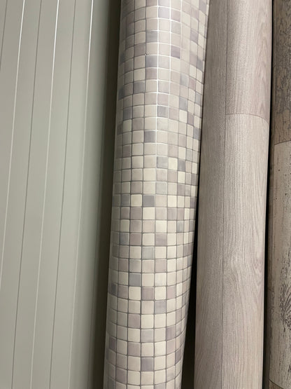Blauwe Tegeltjes Vinyl Restpartij |3,25x4,00mtr - Vinylrestpartij.nl 