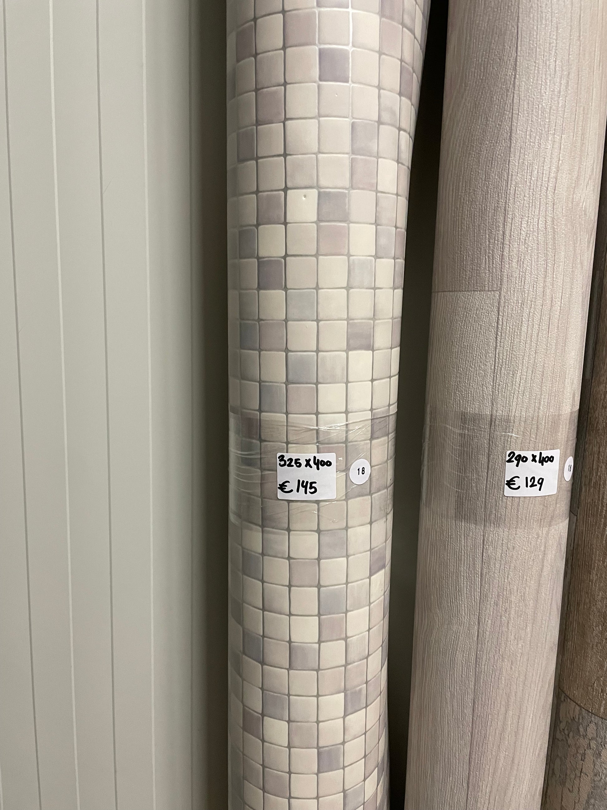 Blauwe Tegeltjes Vinyl Restpartij |3,25x4,00mtr - Vinylrestpartij.nl 