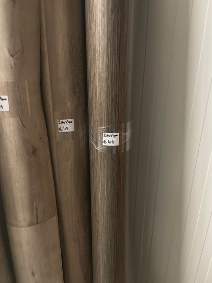 Bruin Bamboelook Project Vinyl Restant | 2,60x4,00mtr - Vinylrestpartij.nl 