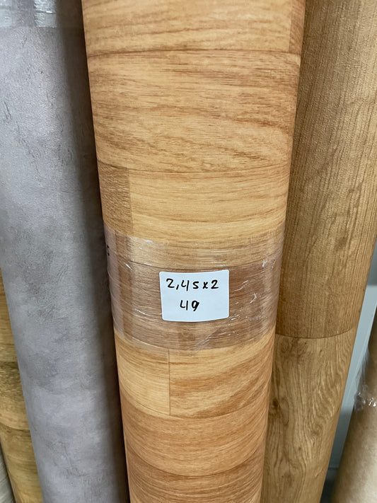 Bruin Eiken Smalle Planken Vinyl Restpartij | 2,00x2,45mtr - Vinylrestpartij.nl 