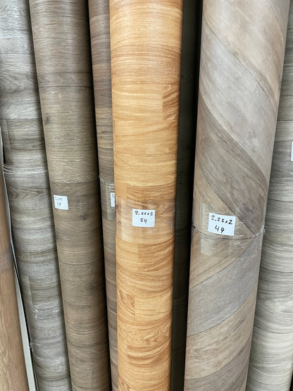 Bruin Eiken Smalle Planken Vinyl Restpartij | 2,00x2,55mtr - Vinylrestpartij.nl 