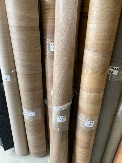 Bruin Eiken Vinyl Coupon | 1,40x2,00mtr - Vinylrestpartij.nl 