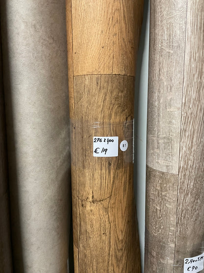 Bruin Rustiek Eiken Restpartij | 2,75x4,00mtr - Vinylrestpartij.nl 
