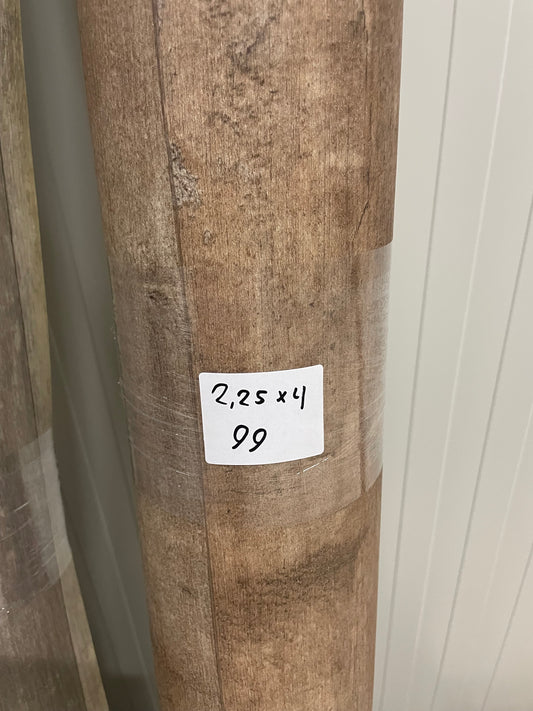 Bruin Rustiek Eiken Vinyl Restant | 2,25x4,00mtr - Vinylrestpartij.nl 