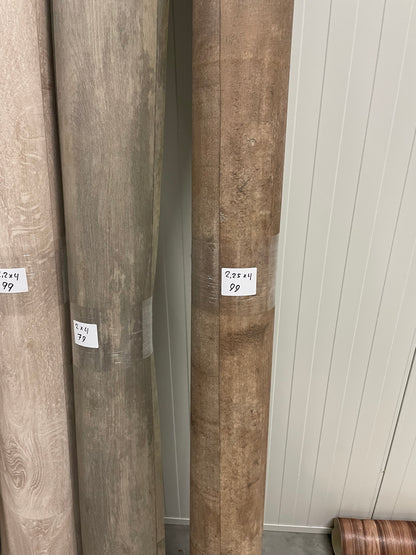 Bruin Rustiek Eiken Vinyl Restant | 2,25x4,00mtr - Vinylrestpartij.nl 