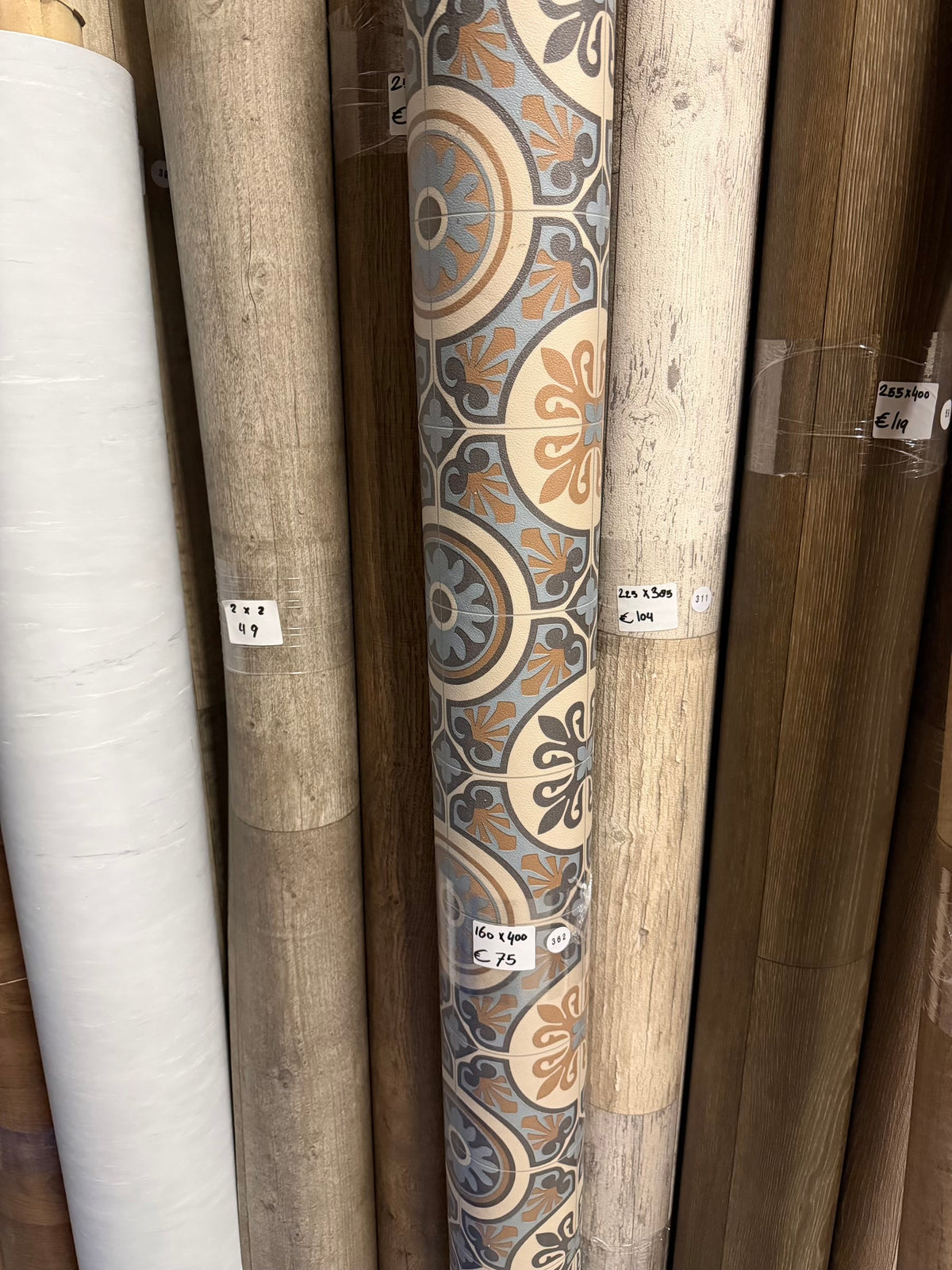 Portuguese Tegels Gekleurd Vinyl Restpartij | 1,60x4,00 (6,4m2)