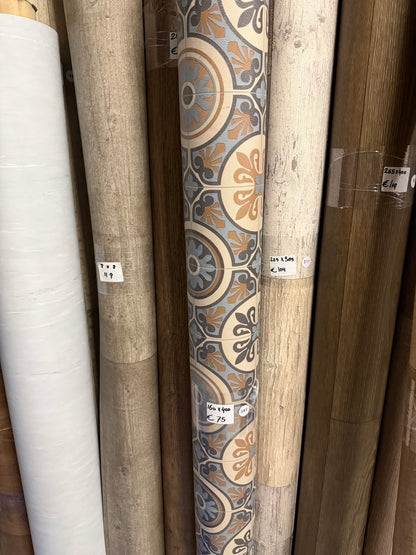 Portuguese Tegels Gekleurd Vinyl Restpartij | 1,60x4,00 (6,4m2)