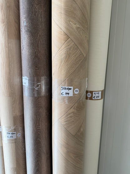 Licht Visgraat Naturel Vinyl Restpartij | 3,55x4,00 (14,2m2)