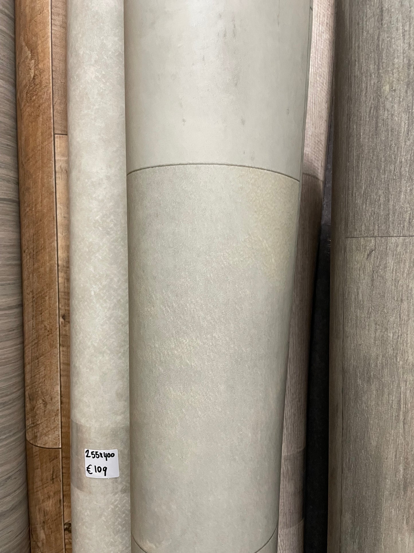 Grijs Tegelmotief Vloerzeil Vinyl Restpartij | 2,05x4,00mtr