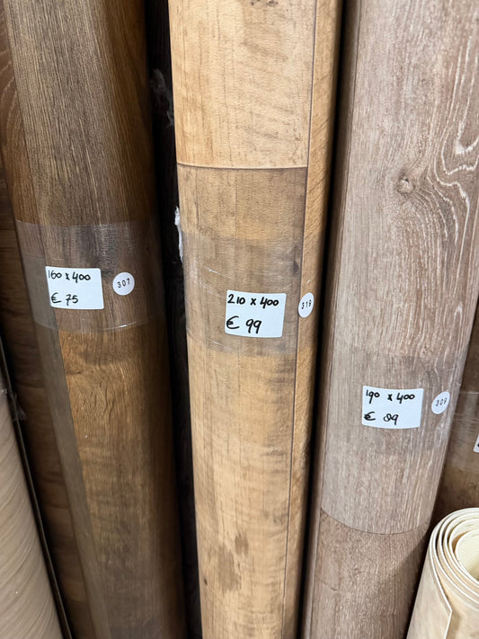 Rustiek Eiken Bruin Vinyl Restpartij | 2,10x4,00mtr (6,6m2)