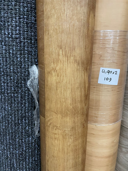 Landelijk Bruin Vinyl Restpartij | 1,20x2,00mtr