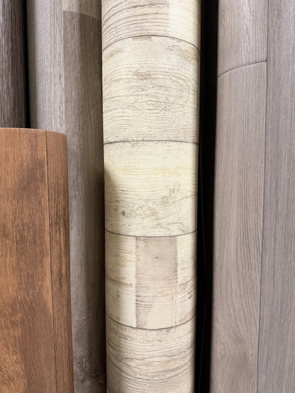 Licht Steigerhout Look Vinyl Restpartij | 4,40x4,00mtr