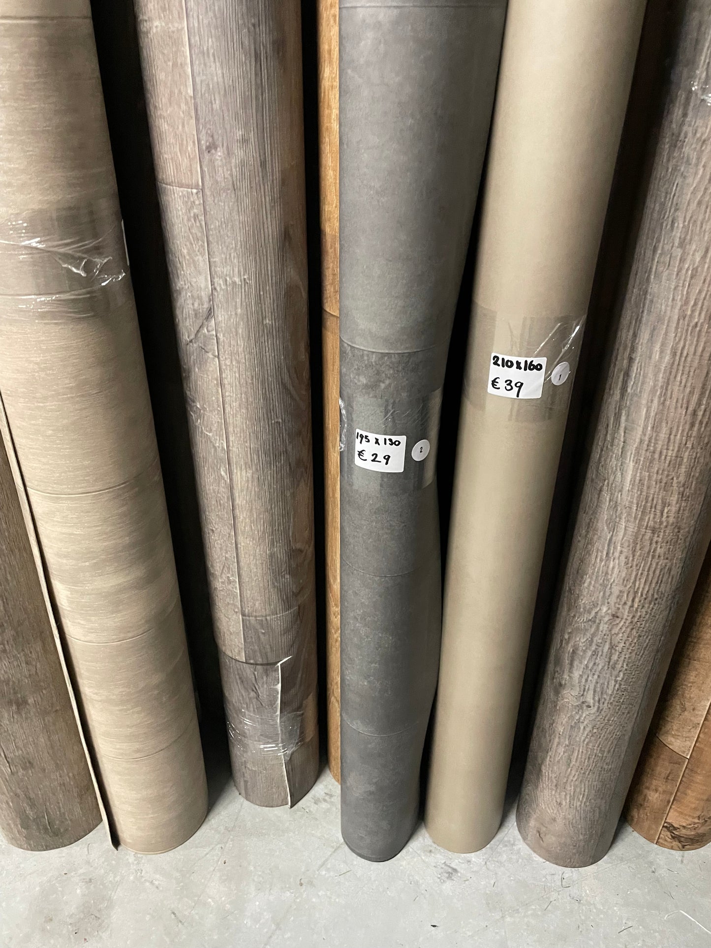 Antraciet Tegellook Vinyl Restpartij | 1,95x1,30mtr