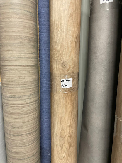 Licht Natuur Eiken Vinyl Restpartij | 2,90x4,00mtr