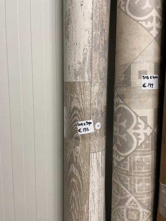Steigerhout Look Vinyl Restpartij |3,05x3,90mtr
