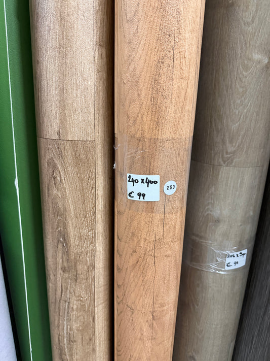 Warm Rustiek Eiken Vinyl Restpartij | 2,40x4,00mtr