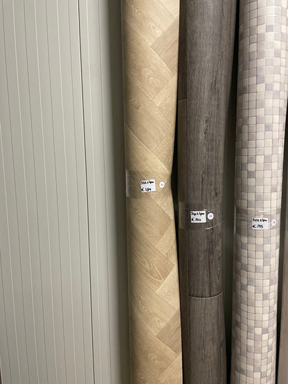 Visgraat Licht Naturel Eiken Vinyl Restpartij |3,35x4,00mtr