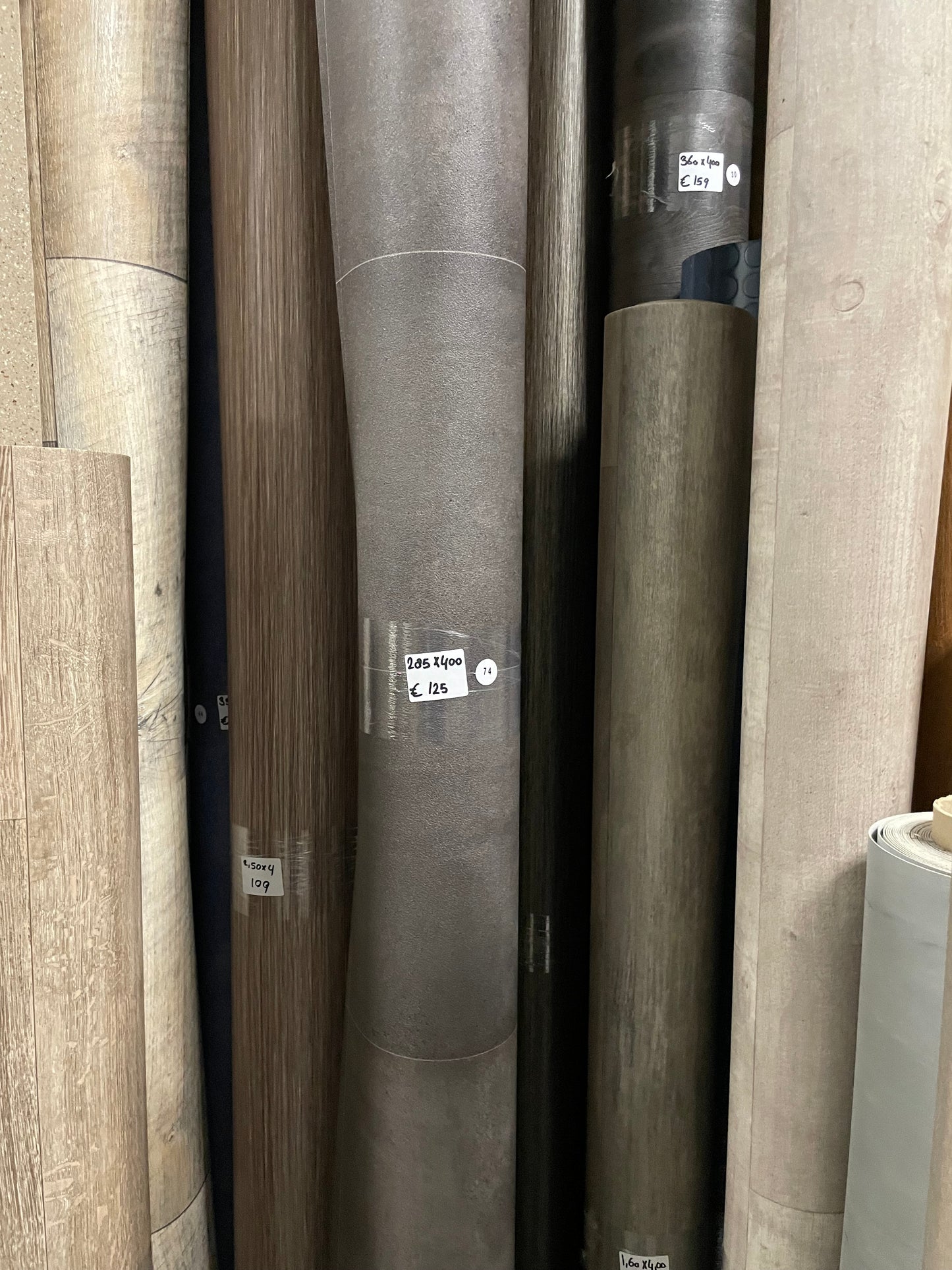 Antraciet Tegellook Vinyl Restpartij | 2,85x4,00mtr