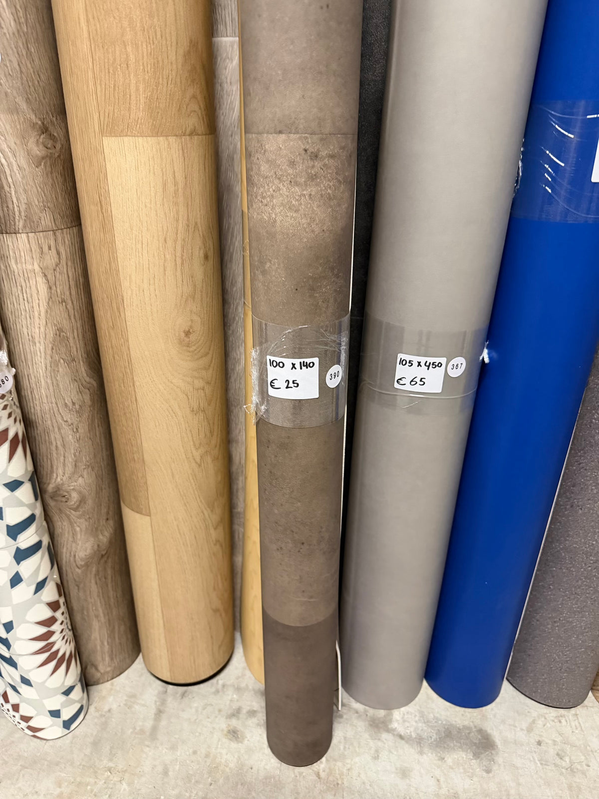 Bruin Tegelmotief Vinyl Restpartij | 1,00x1,40 (1,40m2)