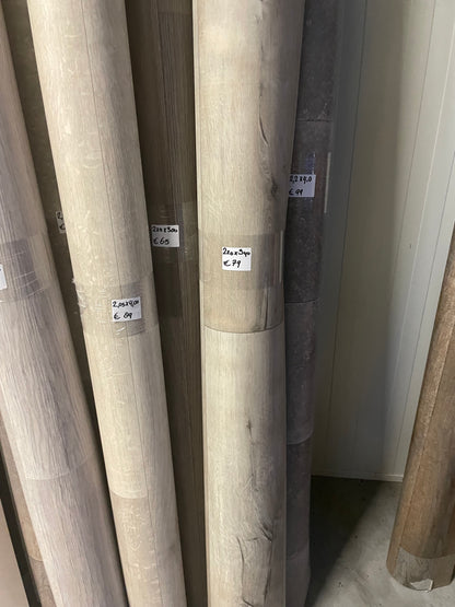 Licht Wit Eiken Vinyl Restpartij | 2,20x3,40mtr