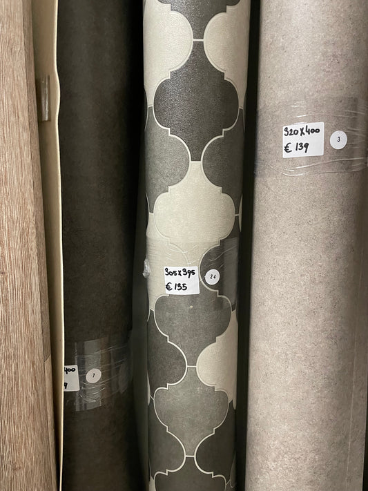 Sierlijk Patroon Vinyl Restpartij |3,05x3,95mtr