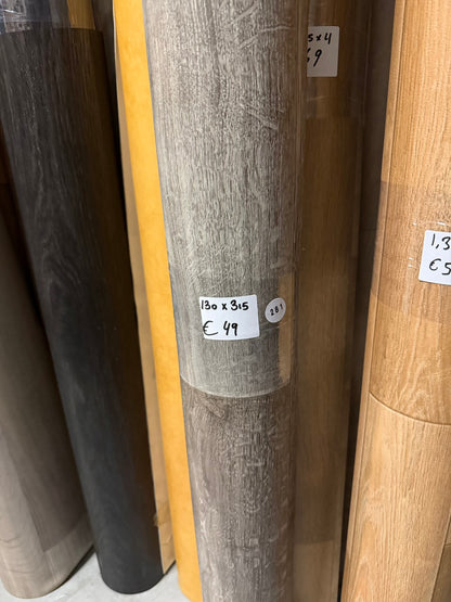 Grijs Eiken Vinyl Restpartij | 1,30x3,15mtr (4,01m2)