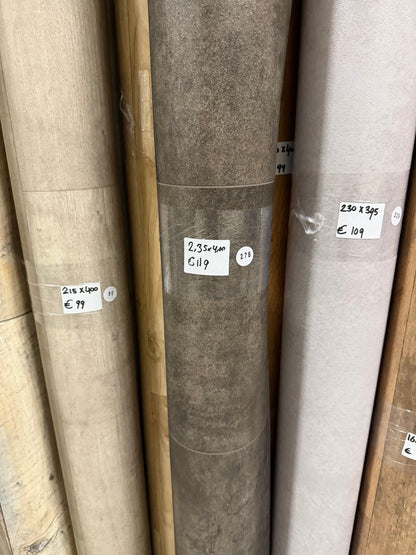 Donker Tegellook Vinyl Restpartij | 2,35x4,00mtr (9,4m2)