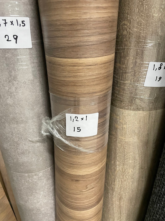 Donkerbruin Eiken Vinyl Restpartij | 1,00x1,20mtr - Vinylrestpartij.nl 
