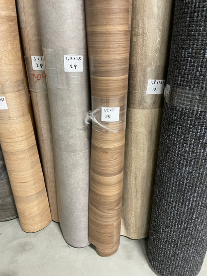 Donkerbruin Eiken Vinyl Restpartij | 1,00x1,20mtr - Vinylrestpartij.nl 