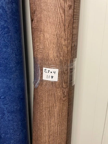 Donkerbruin Eiken Vinyl Restpartij | 2,70x4,00mtr - Vinylrestpartij.nl 