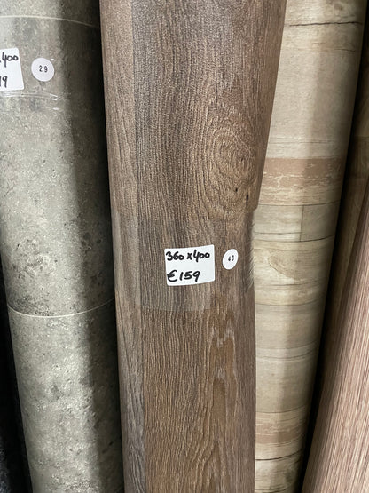 Donkerbruin Eiken Vinyl Restpartij | 3,60x4,00mtr - Vinylrestpartij.nl 