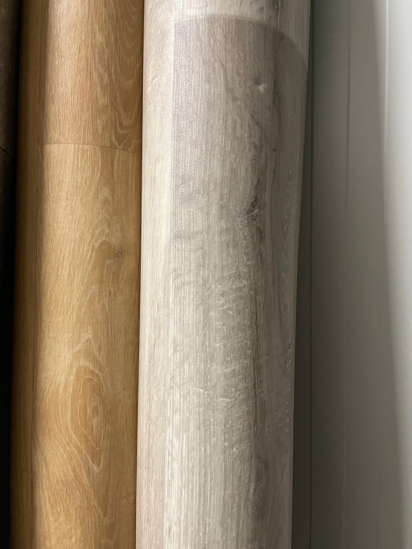 Wit Geolied Look Eiken Vinyl Restpartij | 2,40x4,00mtr