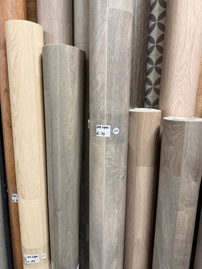 Zacht Grijs Eiken Vinyl Restpartij | 2,85x4,00mtr (11,4m2)
