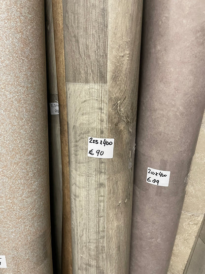 Grijsbruin Vinyl Restpartij | 2,25x4,00mtr