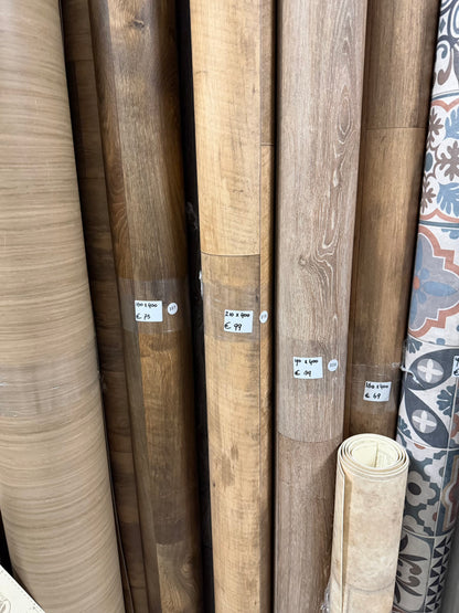 Rustiek Eiken Bruin Vinyl Restpartij | 2,10x4,00mtr (6,6m2)