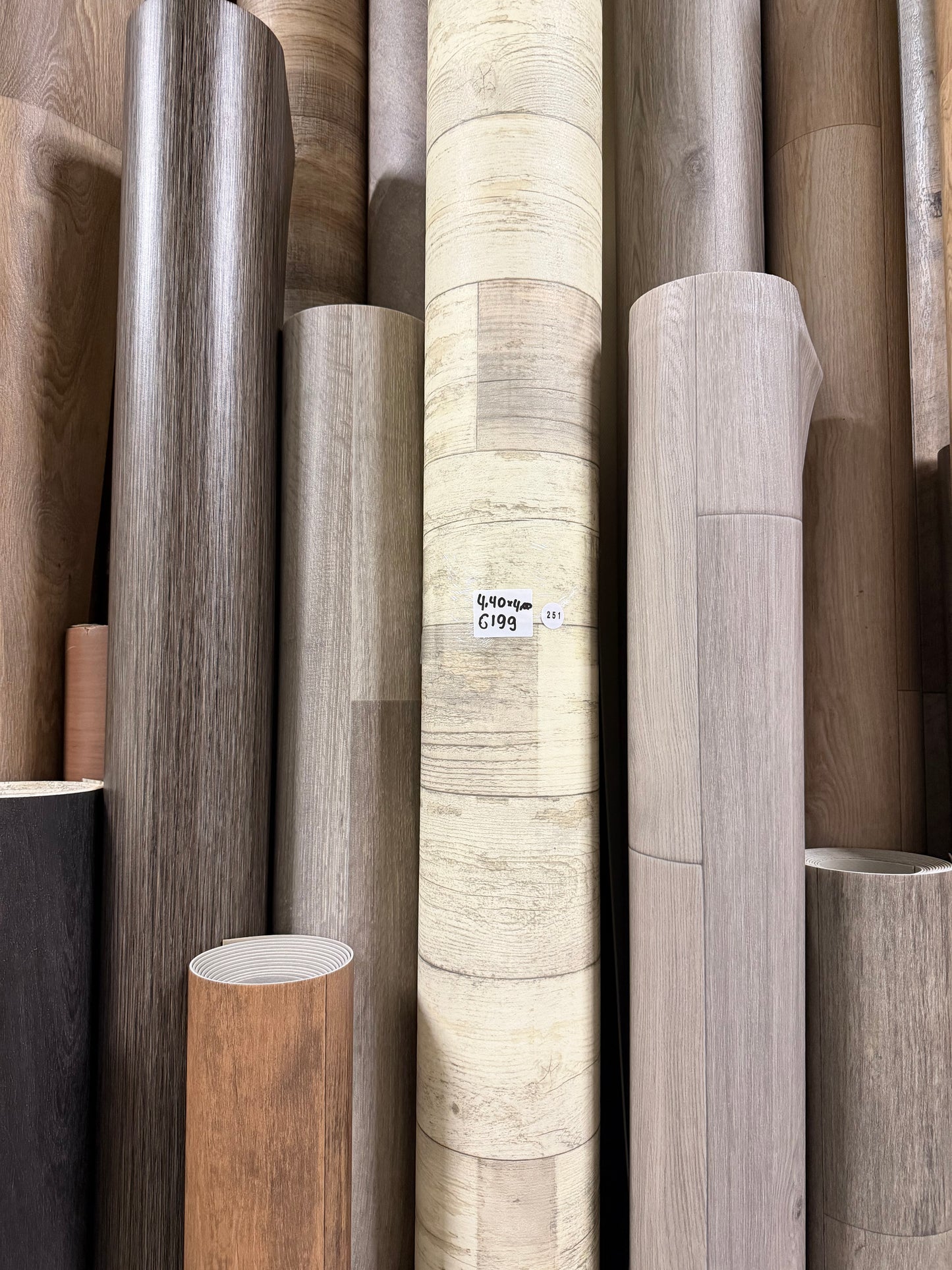 Licht Steigerhout Look Vinyl Restpartij | 4,40x4,00mtr